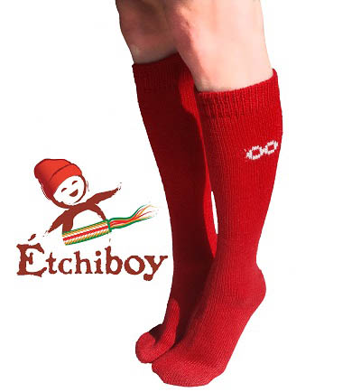 Knee high Socks Bas Hauteur Du Genou Alpaca Wool Laine Alpaga Red Rouge One Size Fits All 3