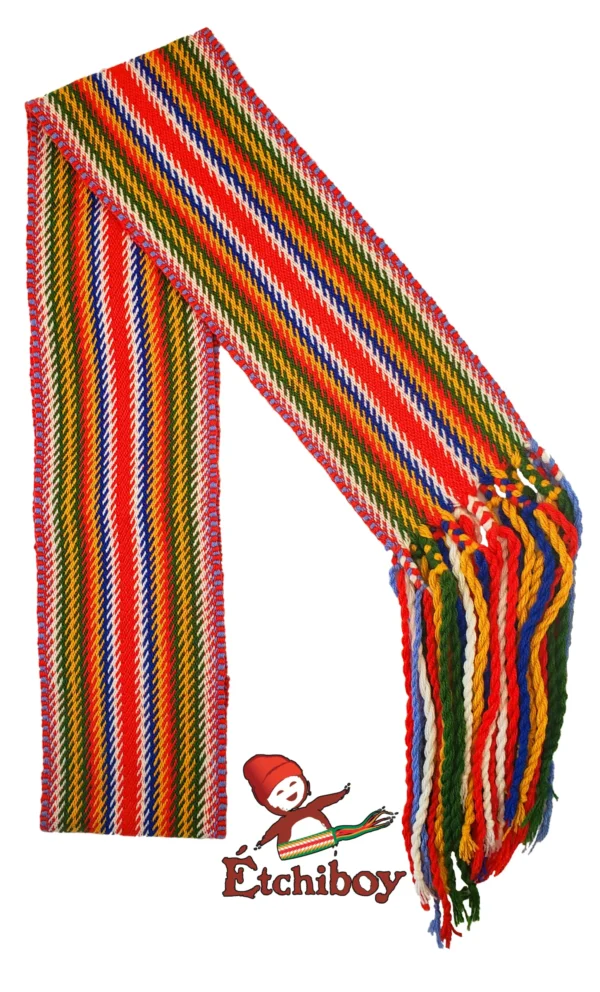 Métis Sash Elzéar Goulet Medium Alpaca Ceinture Fléchée Moyenne Alpaga