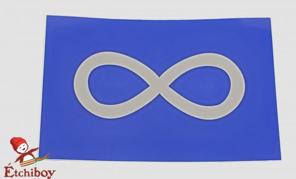Métis Blue Flag Sticker Autocollant Drapeau Métis Bleu 1