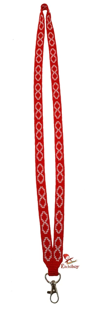 Lanyard Métis Red Beaded Lanière Métis Rouge Perlée