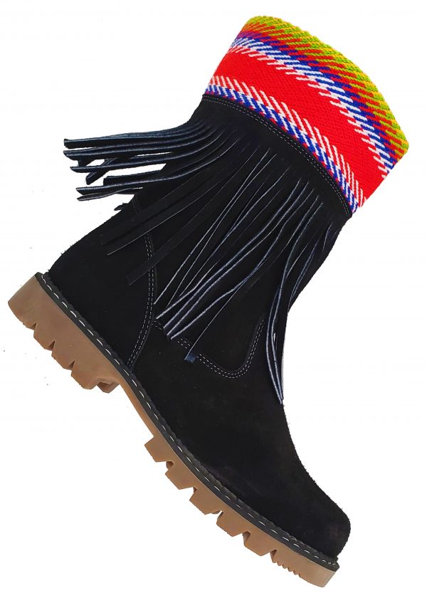 La Galette Leather Ankle Boot With Fringes Bottine Cuir Avec Franges 4