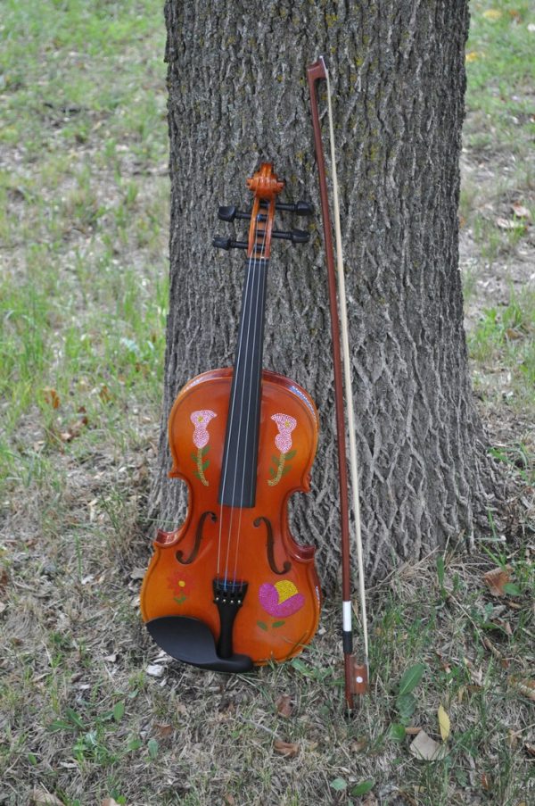 Fiddle With Metis Beadwork Design Violon Avec Dessin de Perlage Metis - Pattern/Modèle -8 1