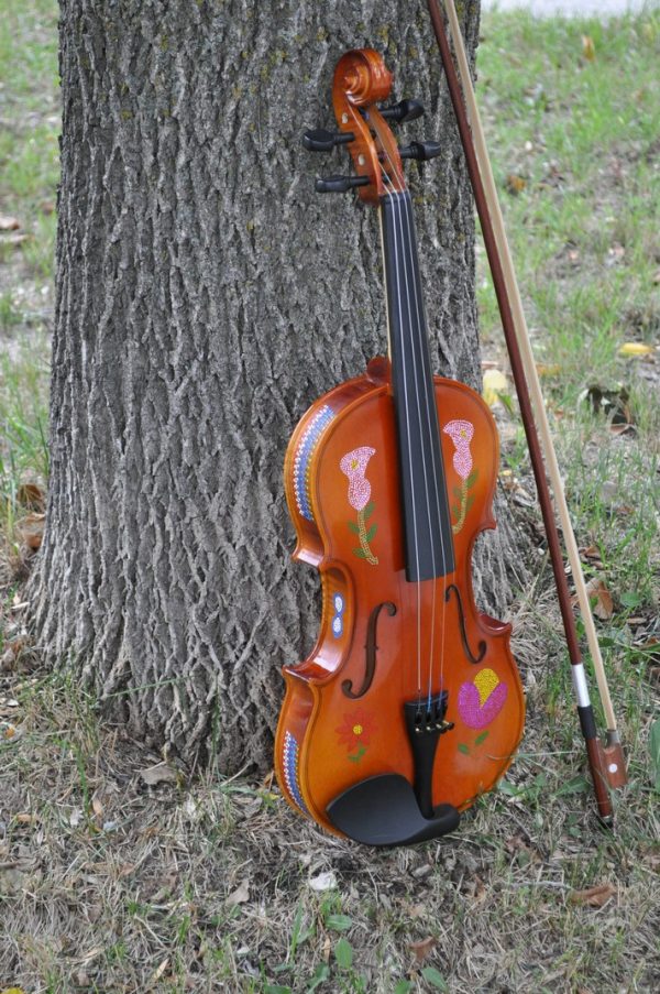 Fiddle With Metis Beadwork Design Violon Avec Dessin de Perlage Metis - Pattern/Modèle -8 2
