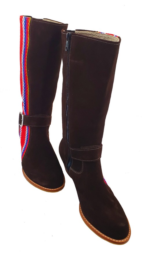 Red River Buckled Leather Boot With Strap Botte A Boucle Avec Bande 8
