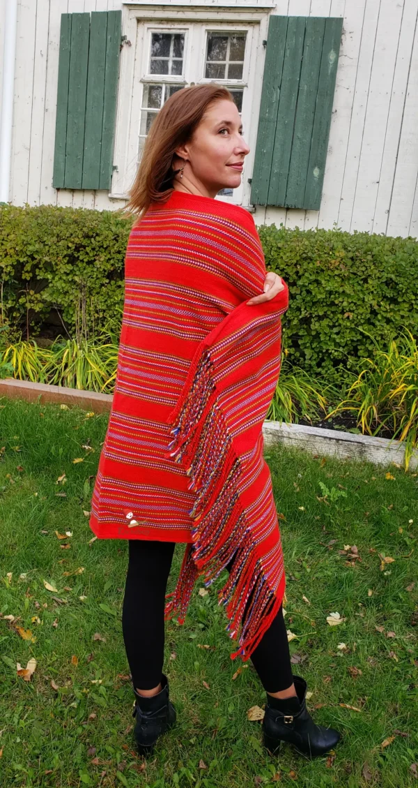 Blanket Shawl Québec Multi-sash Alpaca Couverte Châle Multiceinture Alpaga