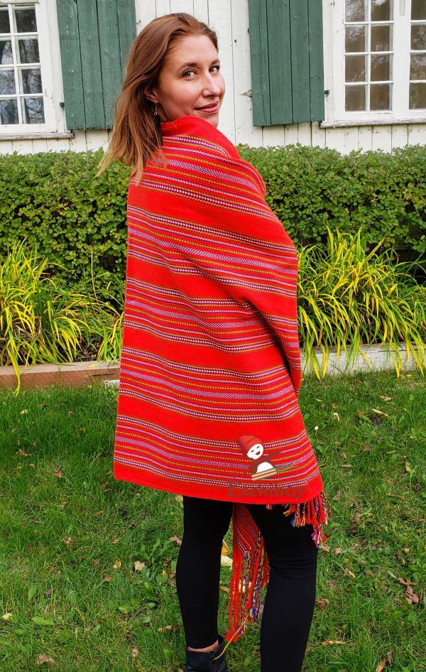 Québec Multi-sash Blanket Shawl Alpaca Couverte Châle Alpaga Multiceinture 2