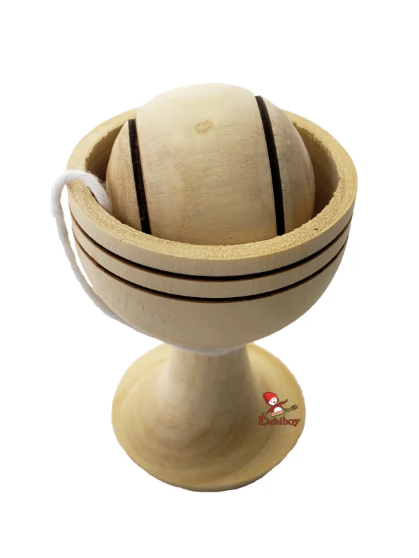 Toy Ball In A Cup Medium Wooden Jouet Bilboquet Moyen En Bois