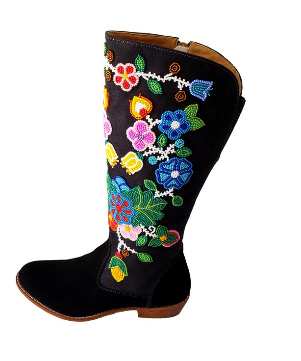 Leather Beaded Boot Botte Perlée Etchiboy