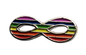 Épinglette pin infini rainbow arc-en-ciel Étchiboy