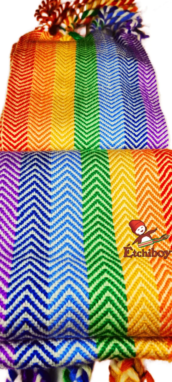 Métis Sash Rainbow Medium Alpaca Ceinture Fléchée Arc-En-Ciel Moyenne Alpaga