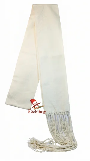 Métis Sash White Funeral Large Sheep Ceinture Fléchée Blanc Funérailles Grande Mouton