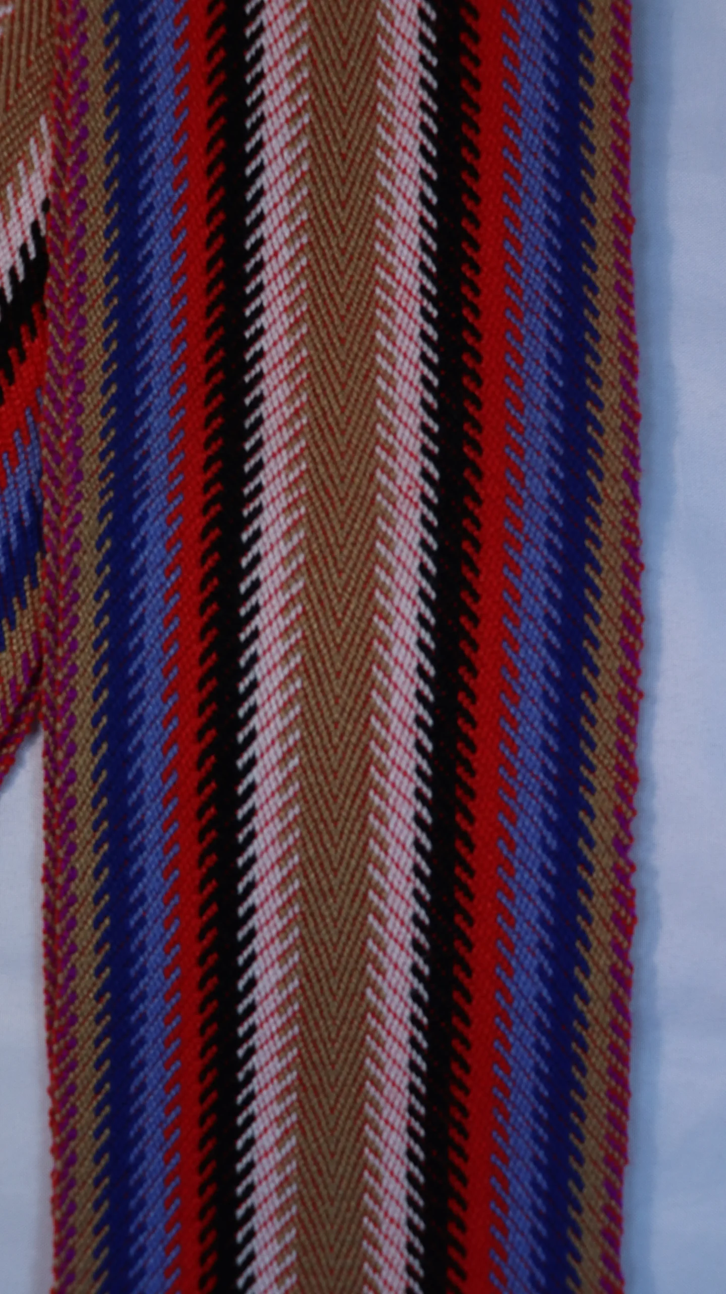 One-of-a-kind Sash Medium Alpaca Ceinture Fléchée Unique Moyenne Alpaga - U229 - Image 2