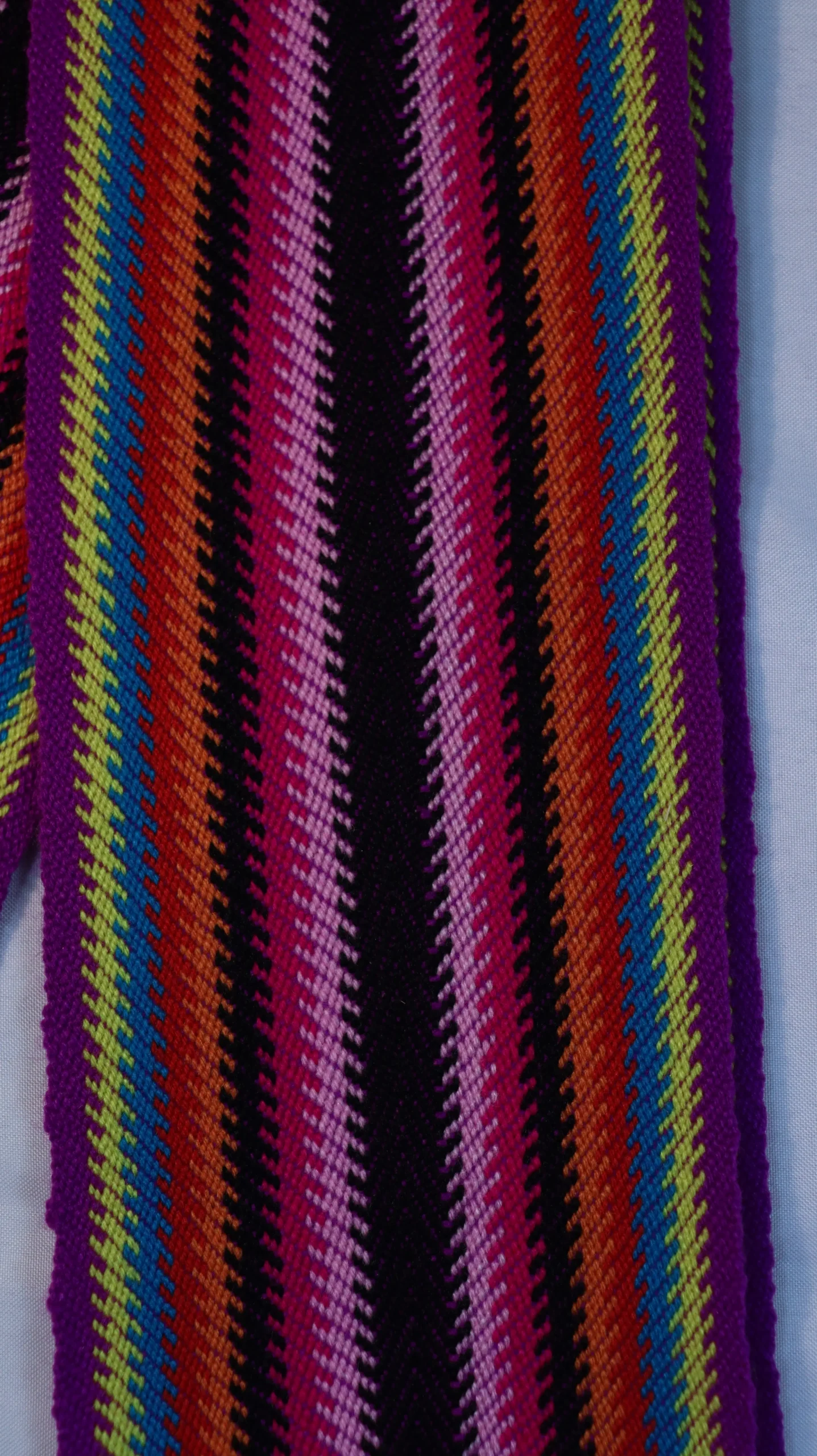 One-of-a-kind Sash Medium Alpaca Ceinture Fléchée Unique Moyenne Alpaga - U232 - Image 2