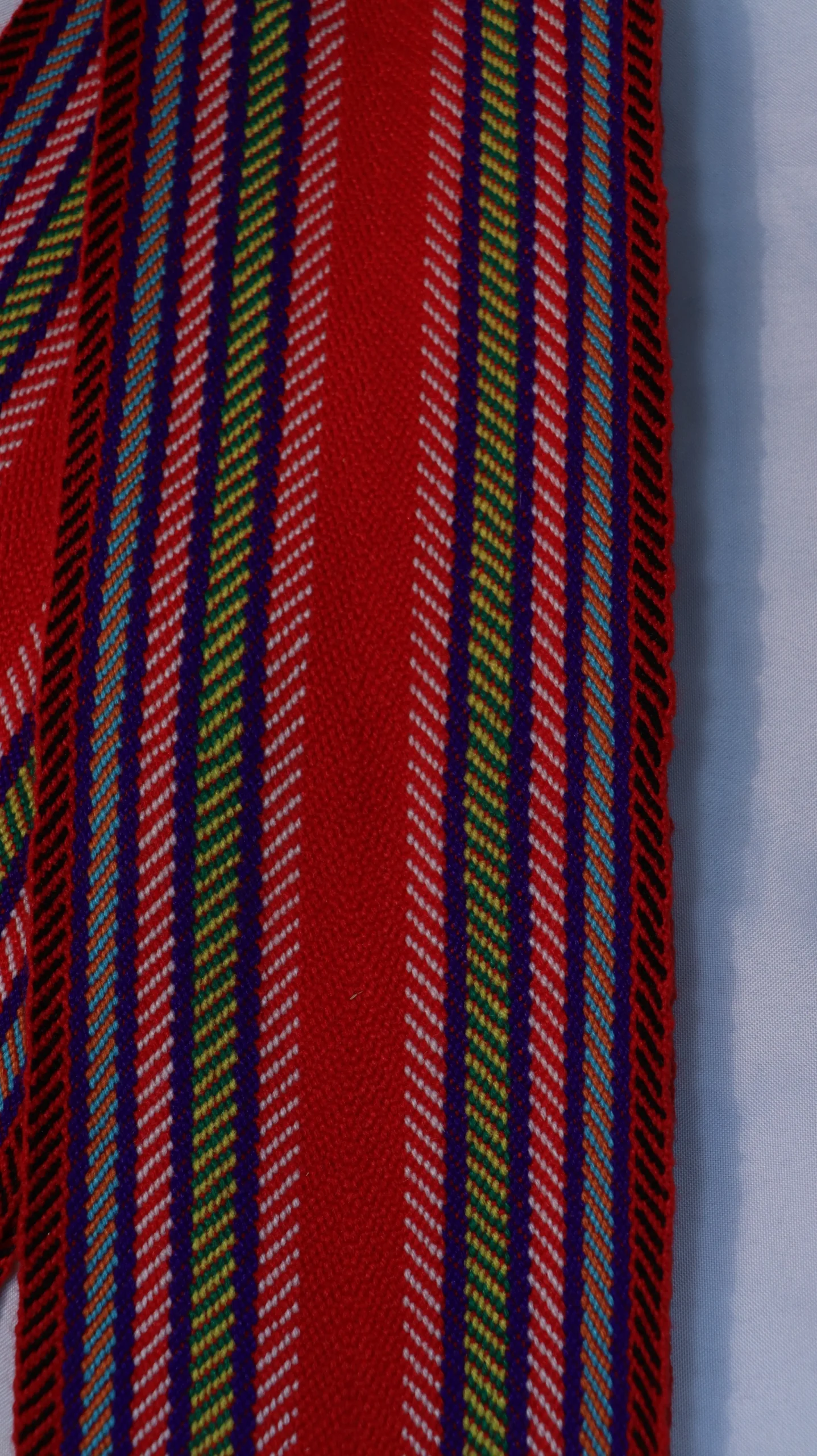 One-of-a-kind Sash Medium Alpaca Ceinture Fléchée Unique Moyenne Alpaga - U264 - Image 2