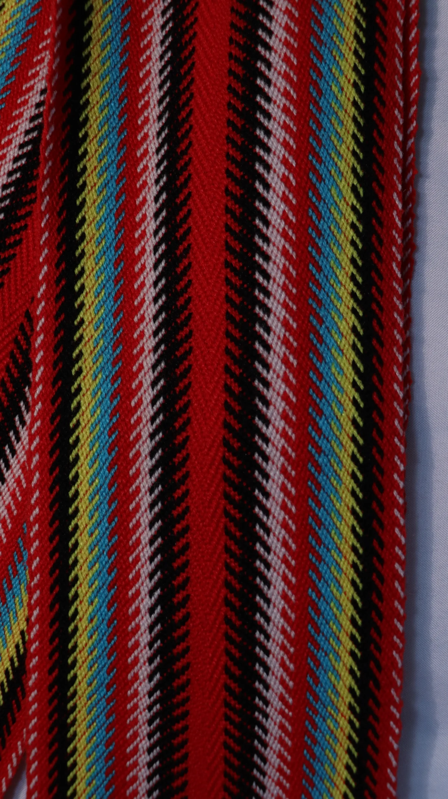 One-of-a-kind Sash Medium Alpaca Ceinture Fléchée Unique Moyenne Alpaga - U287 - Image 2