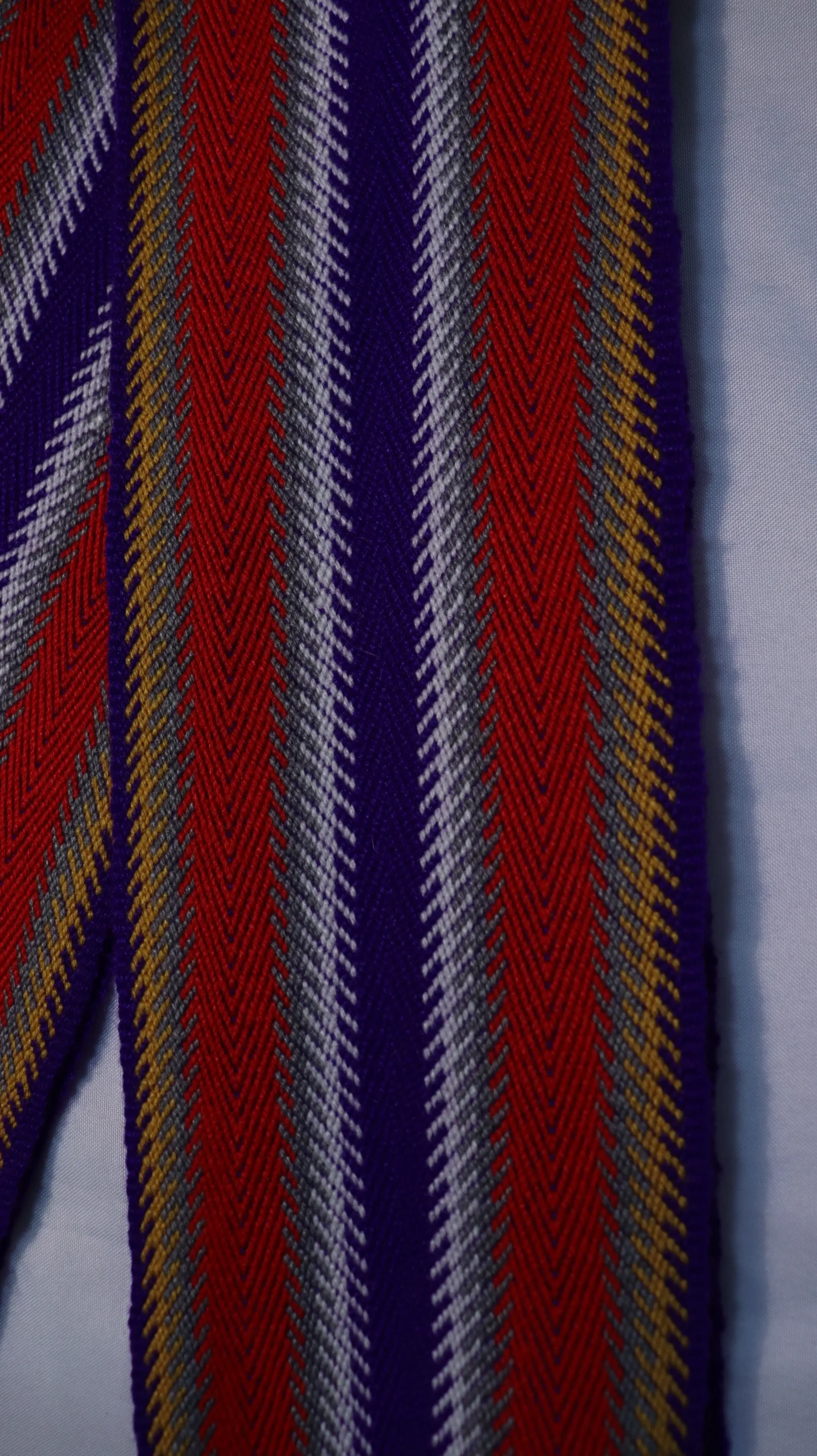 One-of-a-kind Sash Medium Alpaca Ceinture Fléchée Unique Moyenne Alpaga - U313 - Image 2