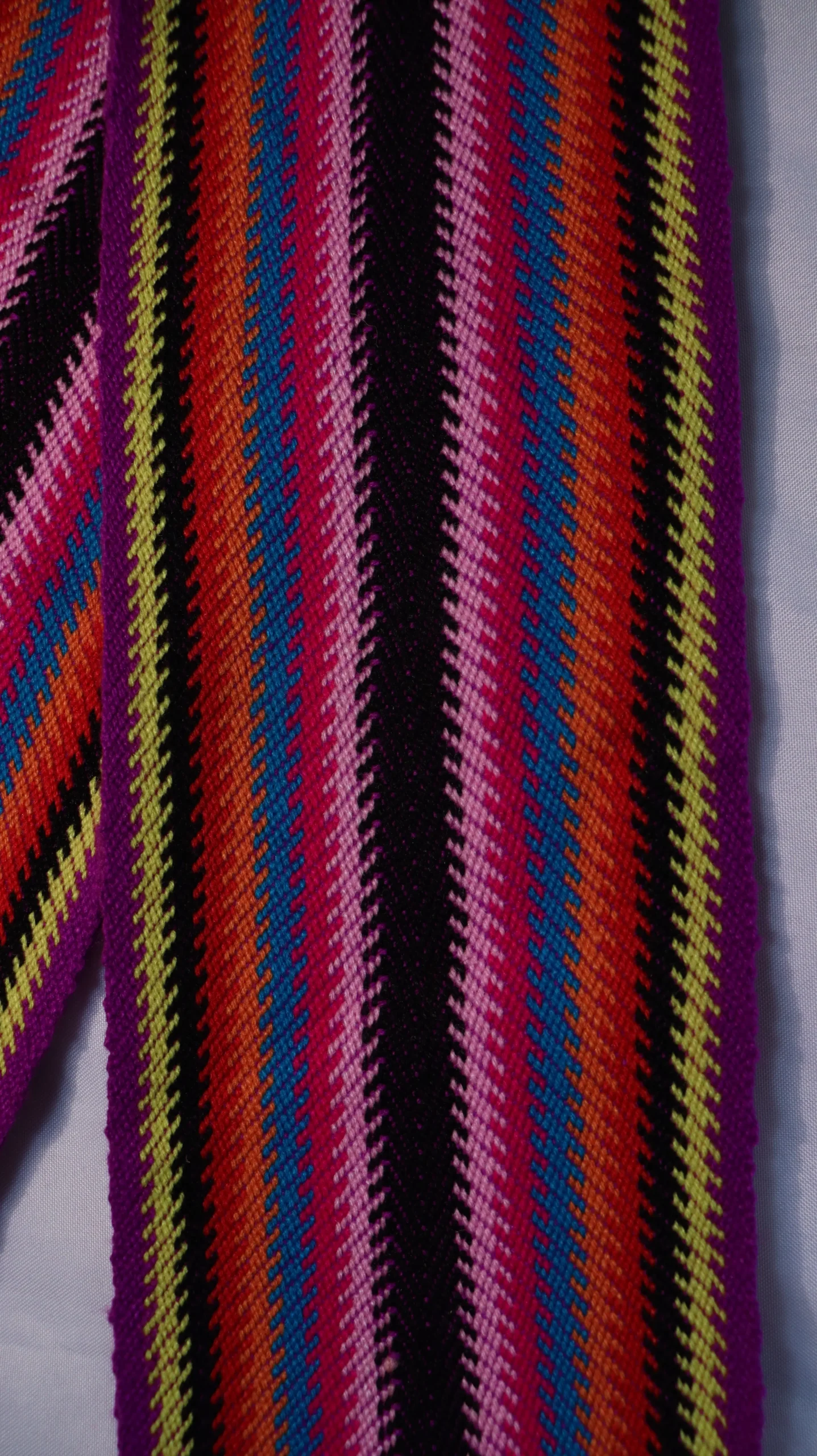 One-of-a-kind Sash Medium Alpaca Ceinture Fléchée Unique Moyenne Alpaga - U324 - Image 2